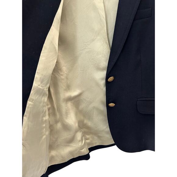 J. Crew Schoolboy Blazer Navy Wool Gold Buttons Size 2 Preppy Classic Office - Picture 8 of 10